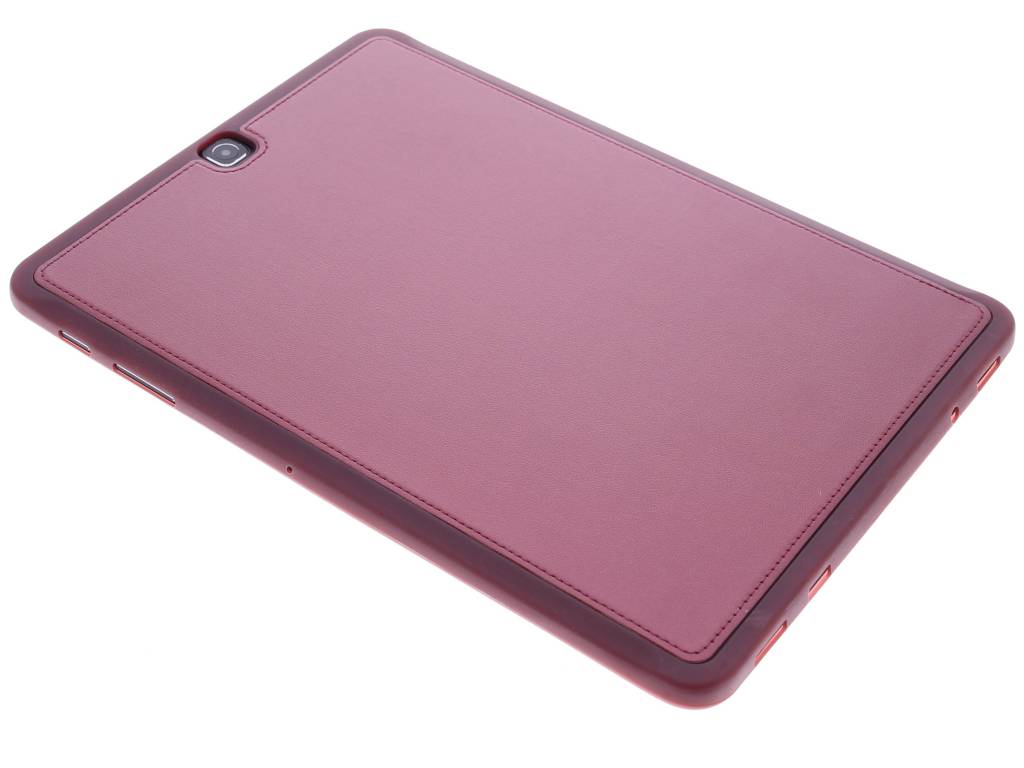 Image of Rode metallic lederen TPU tablethoes voor de Samsung Galaxy Tab S2 9.7