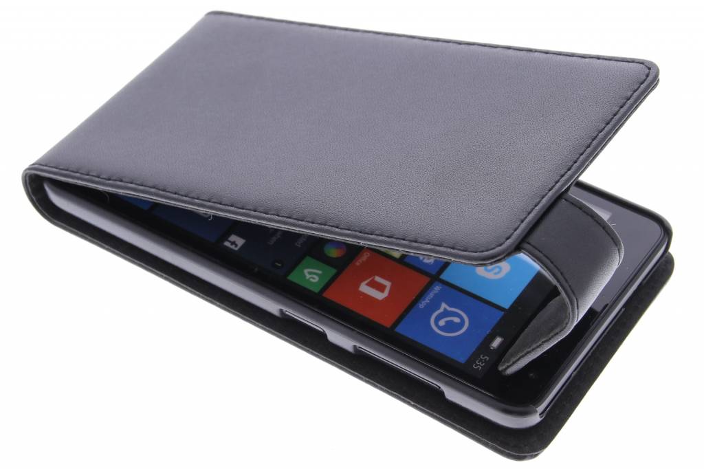 Image of Zwarte stijlvolle flipcase voor de Microsoft Lumia 535