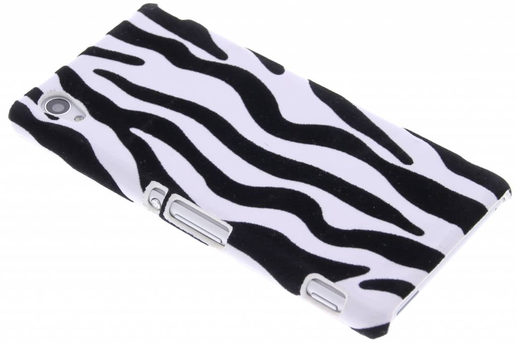 Image of Zebra flock hardcase hoesje voor de Sony Xperia M4 Aqua