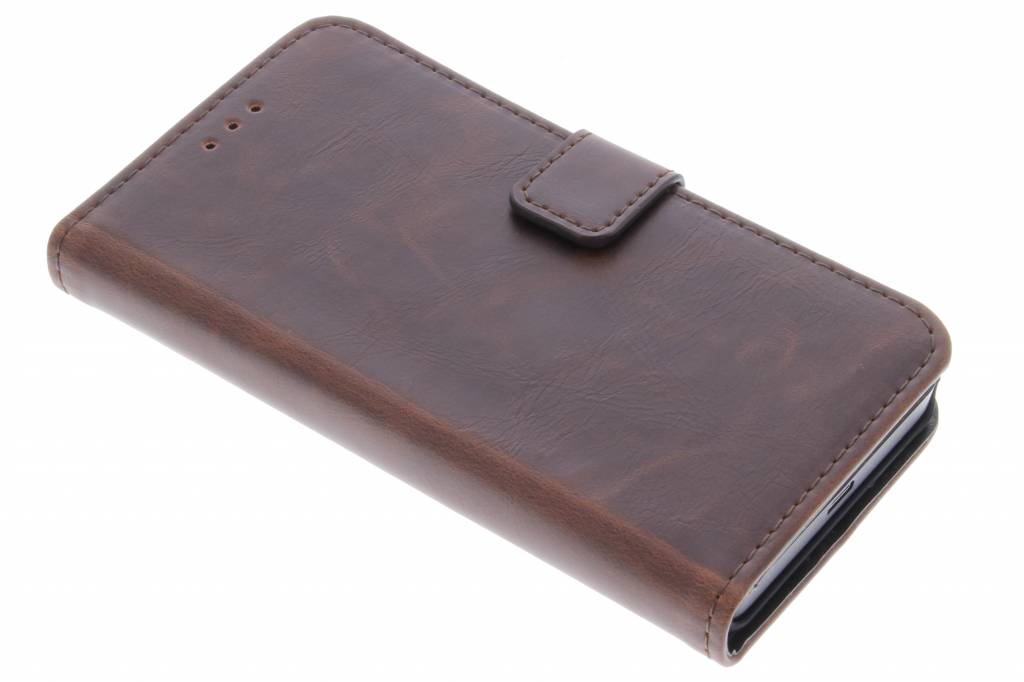 Image of Bruine luxe leder booktype voor de Microsoft Lumia 550