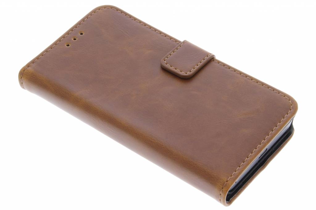 Image of Kastanjebruine luxe leder booktype voor de Microsoft Lumia 550