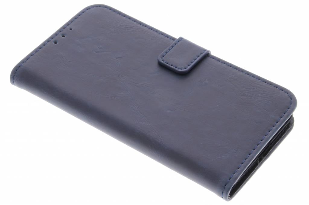 Image of Donkerblauwe luxe leder booktype hoes voor de Microsoft Lumia 650