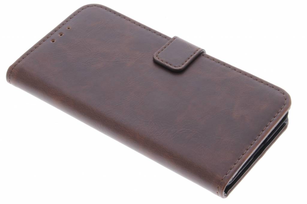 Image of Bruine luxe leder booktype hoes voor de Microsoft Lumia 650