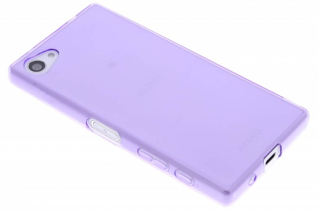 Image of Paars transparant gel case hoesje voor de Sony Xperia Z5 Compact