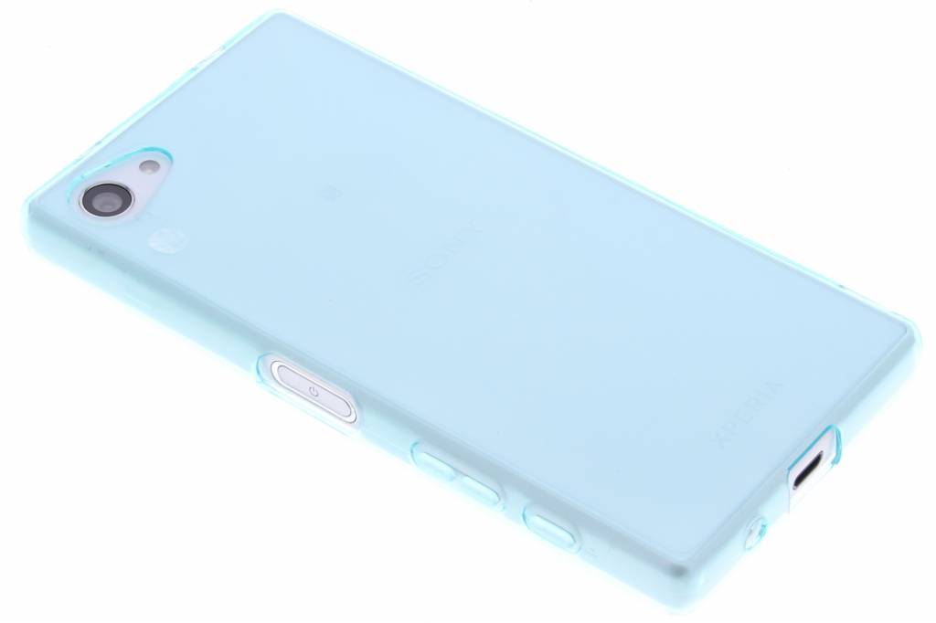 Image of Turquoise transparant gel case hoesje voor de Sony Xperia Z5 Compact