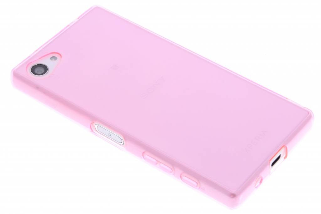 Image of Roze transparant gel case hoesje voor de Sony Xperia Z5 Compact