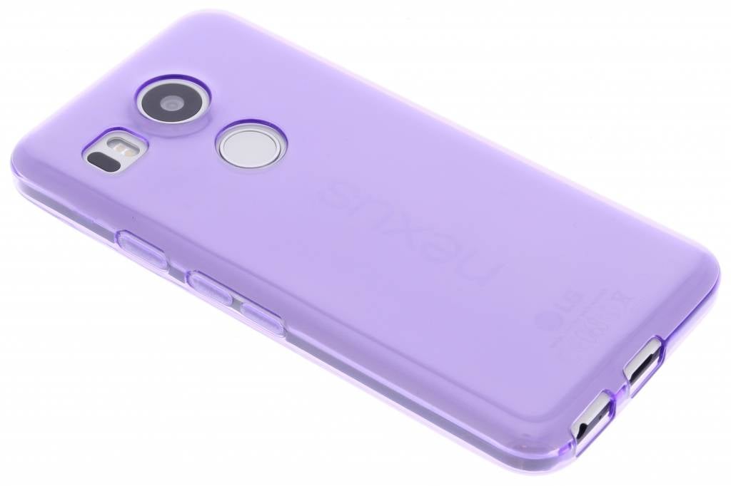 Image of Paarse transparante gel case voor de LG Nexus 5X