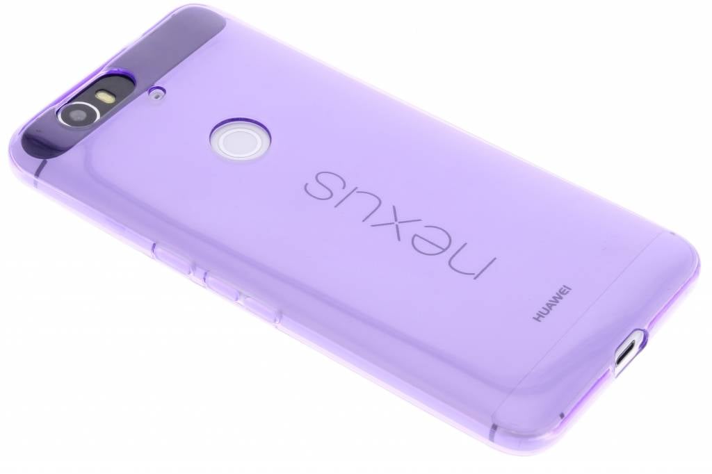 Image of Paars transparante gel case voor de Huawei Nexus 6P