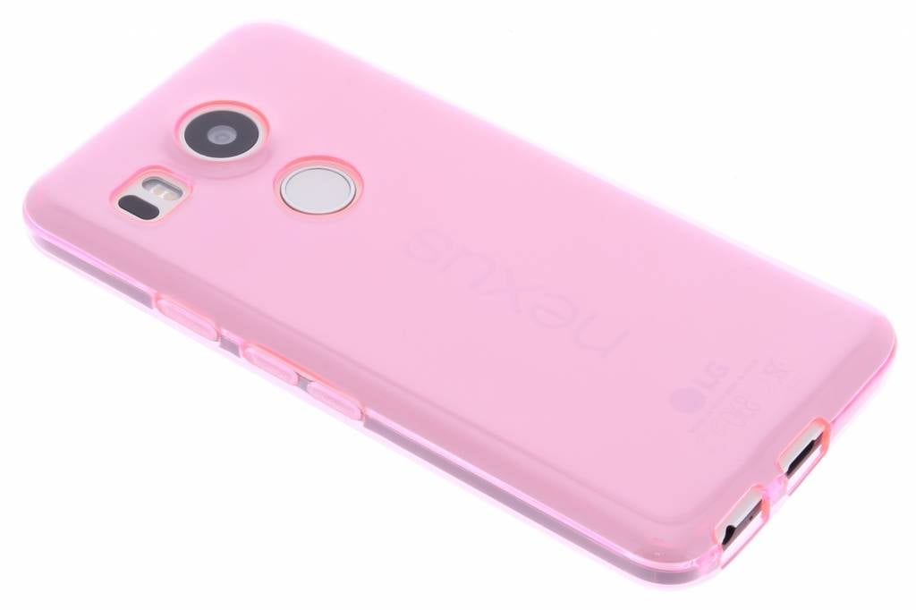 Image of Fuchsia transparante gel case voor de LG Nexus 5X