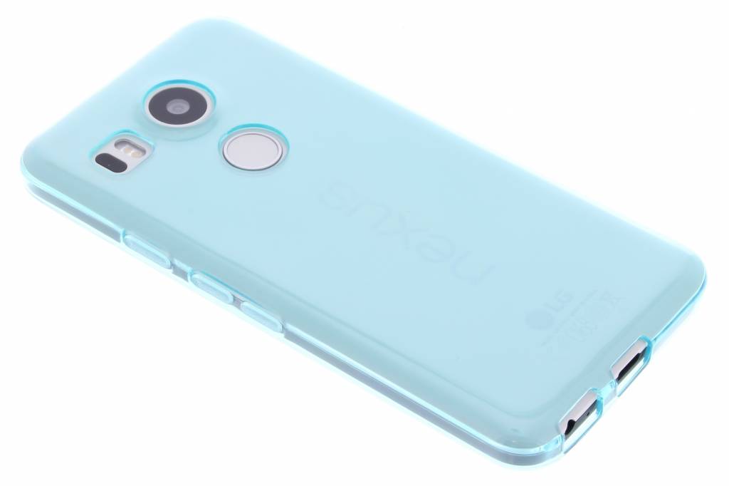 Image of Turquoise transparante gel case voor de LG Nexus 5X