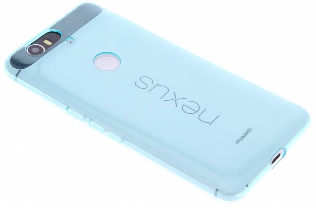 Image of Turquoise transparante gel case voor de Huawei Nexus 6P