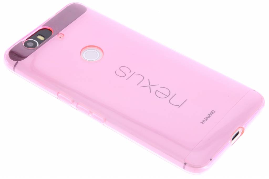 Image of Roze transparante gel case voor de Huawei Nexus 6P