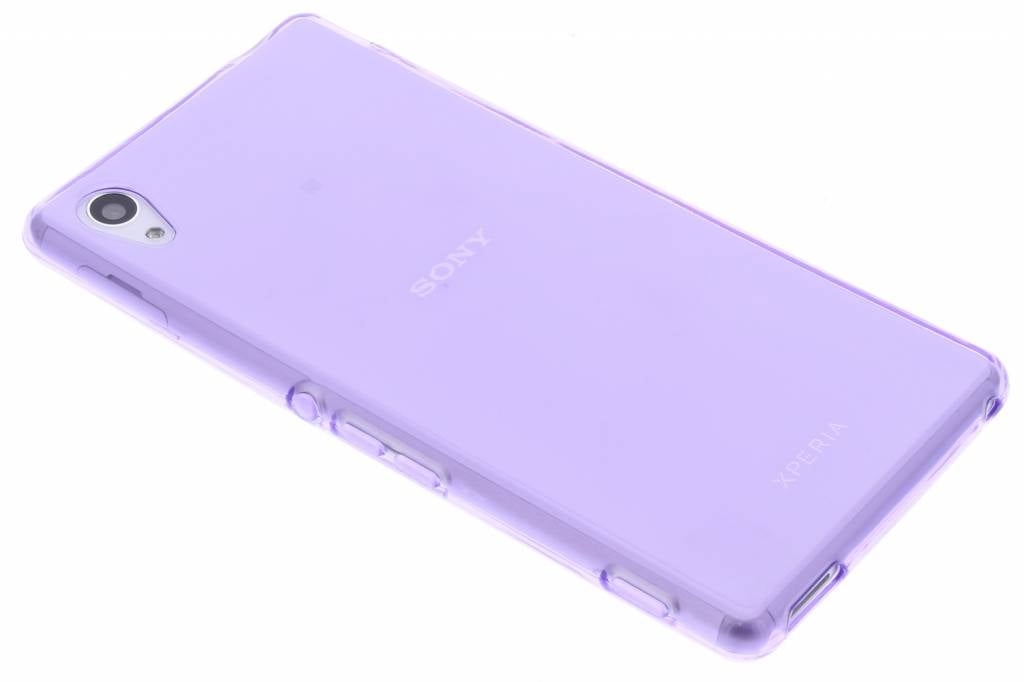 Image of Paarse transparante gel case voor de Sony Xperia M4 Aqua