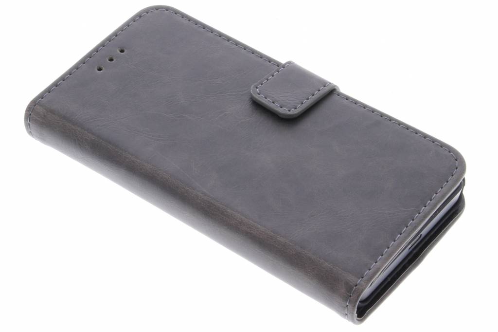 Image of Grijsbruine luxe leder booktype voor de Microsoft Lumia 550