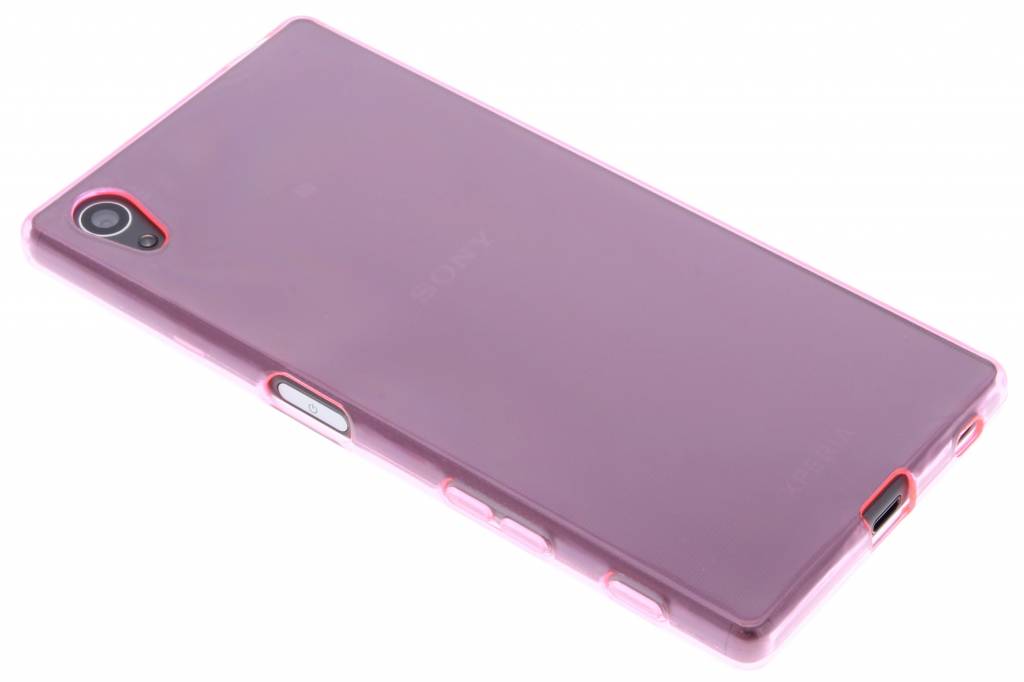 Image of Roze transparant gel case hoesje voor de Sony Xperia Z5