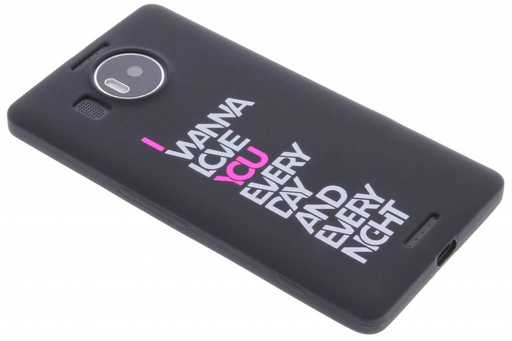 Image of I wanna love you glow in the dark TPU case voor de Microsoft Lumia 950 XL