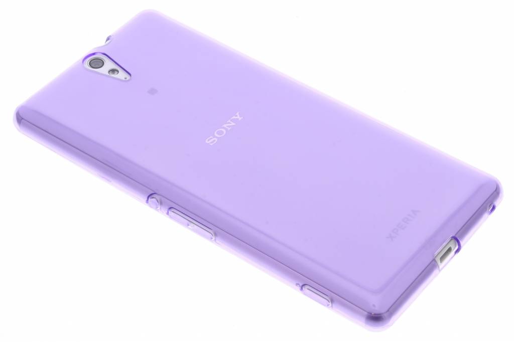 Image of Paarse transparante gel case voor de Sony Xperia C5 Ultra