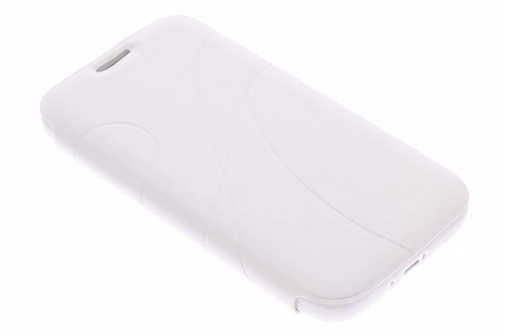 Image of Witte lijnmotief booktype hoes voor de Samsung Galaxy S4