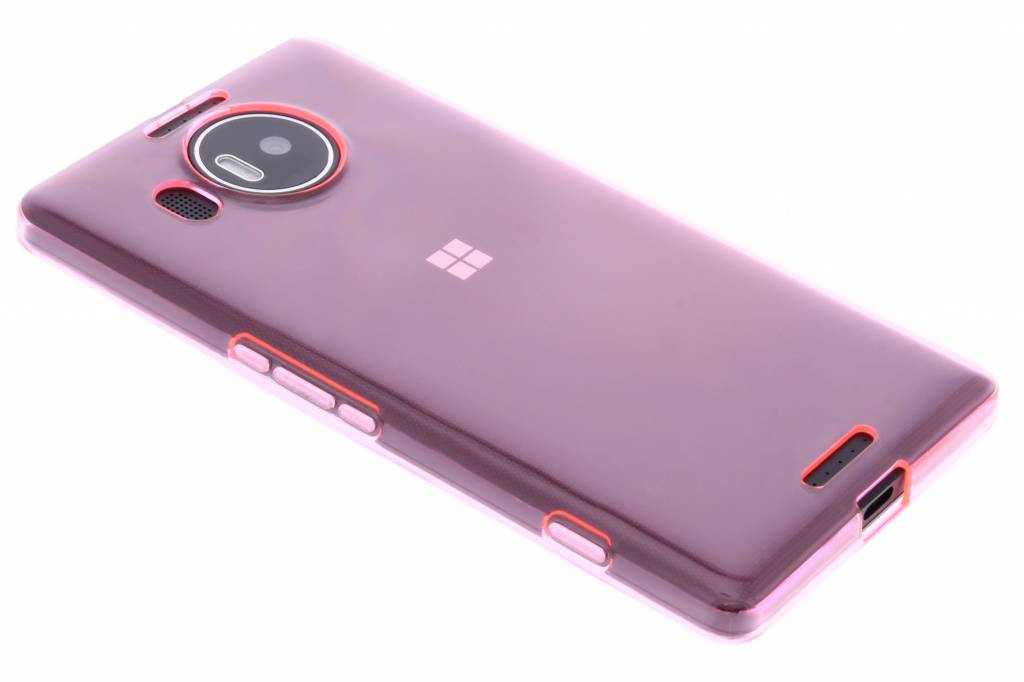 Image of Roze transparante gel case voor de Microsoft Lumia 950 XL