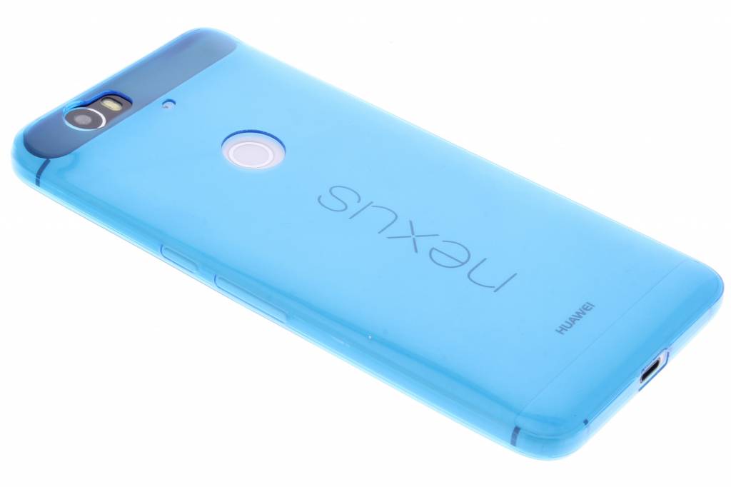 Image of Blauw ultra thin transparant TPU hoesje voor de Huawei Nexus 6P