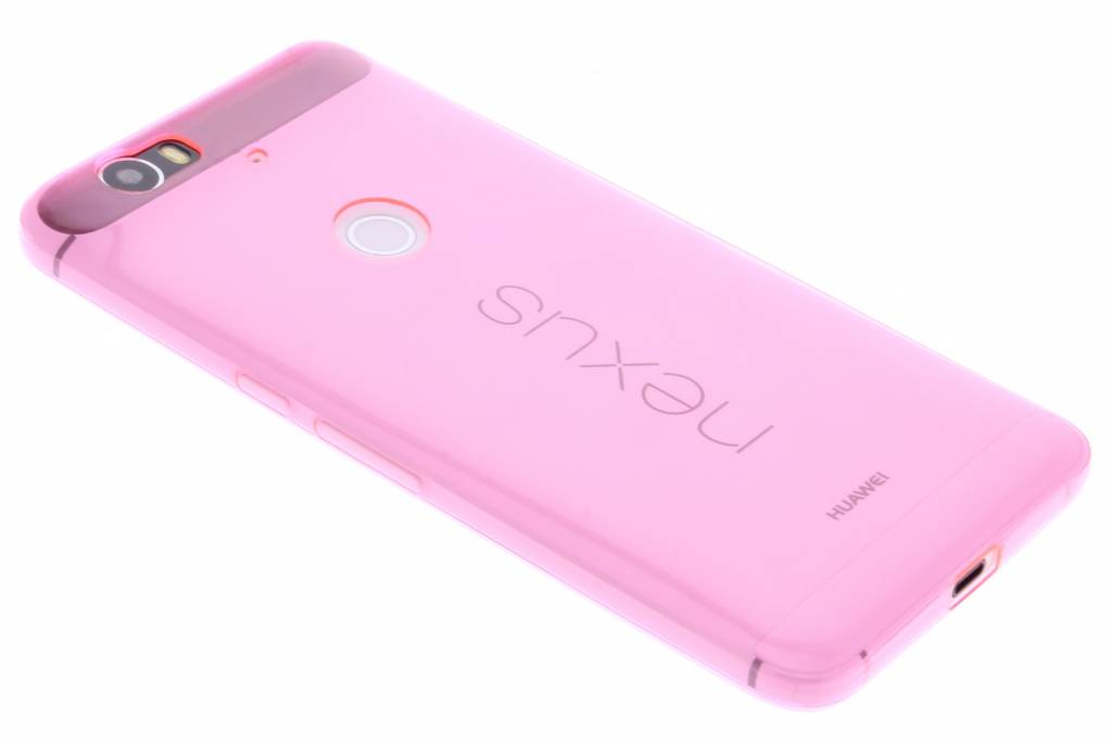 Image of Roze ultra thin transparant TPU hoesje voor de Huawei Nexus 6P