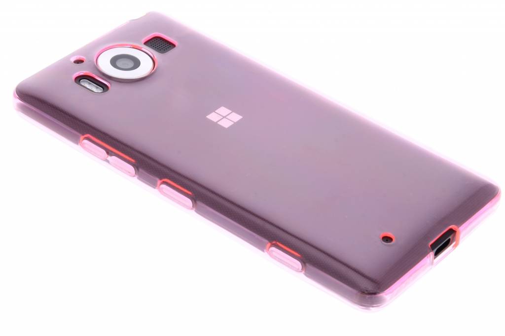 Image of Roze transparante gel case voor de Microsoft Lumia 950