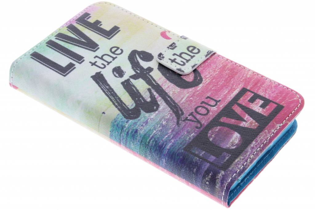 Image of Live the life design TPU booktype hoes voor de Microsoft Lumia 550