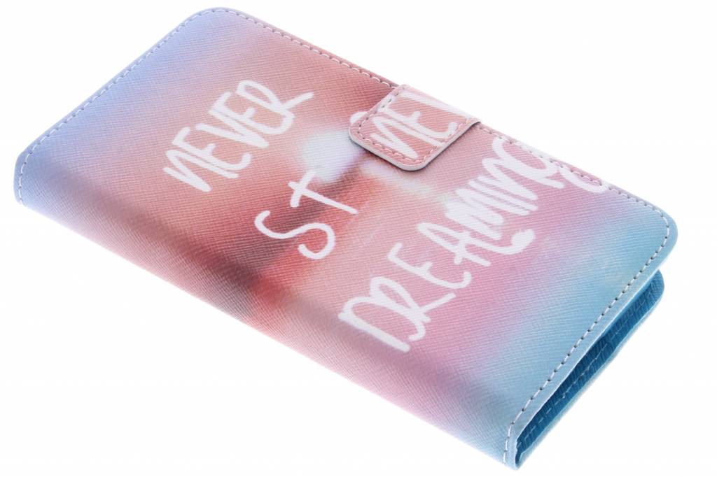 Image of Never stop dreaming design TPU booktype hoes voor de Microsoft Lumia 550