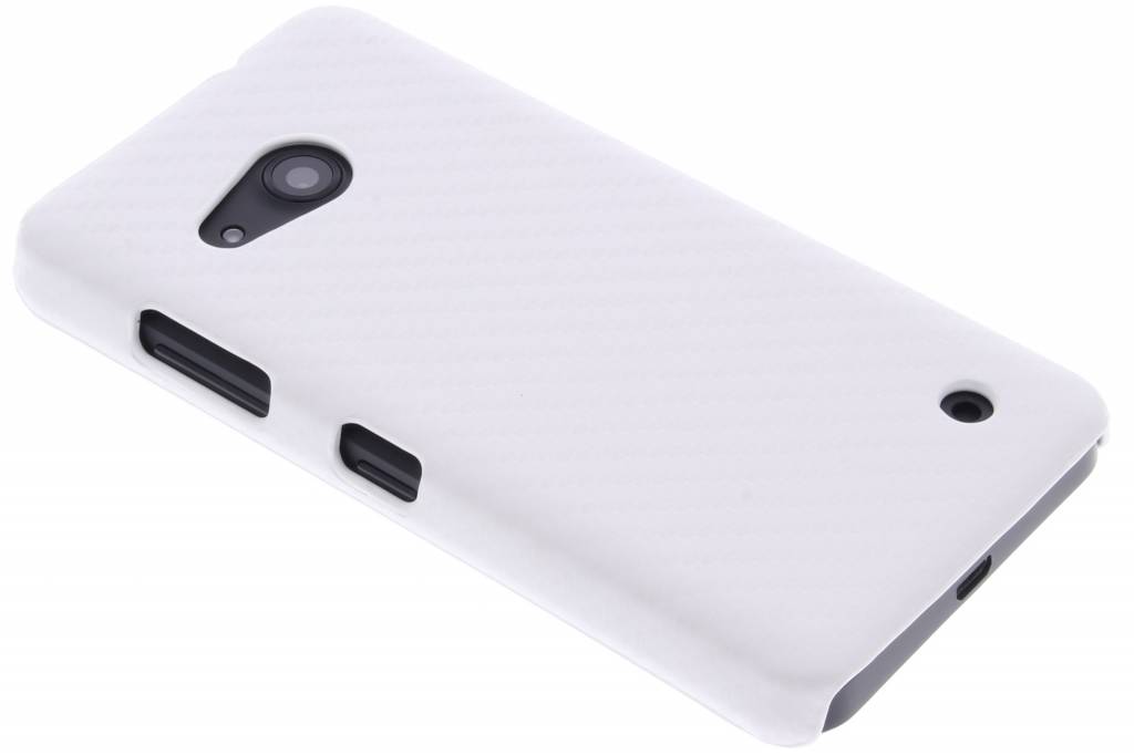 Image of Wit carbon look hardcase hoesje voor de Microsoft Lumia 550