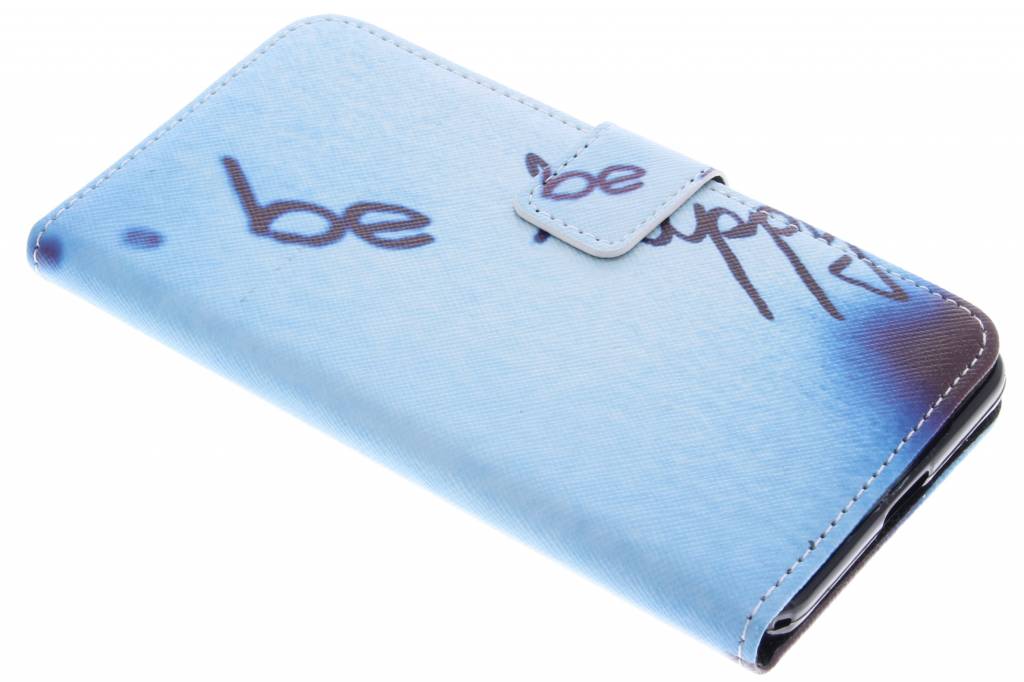 Image of Be happy design TPU booktype hoes voor de Microsoft Lumia 650