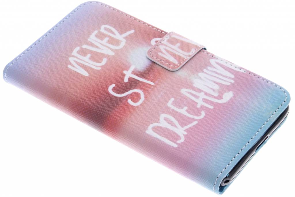 Image of Never stop dreaming design TPU booktype hoes voor de Microsoft Lumia 650