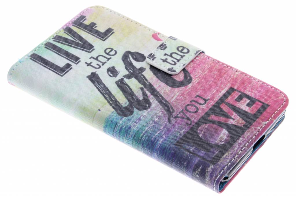 Image of Live the life design TPU booktype hoes voor de Microsoft Lumia 650