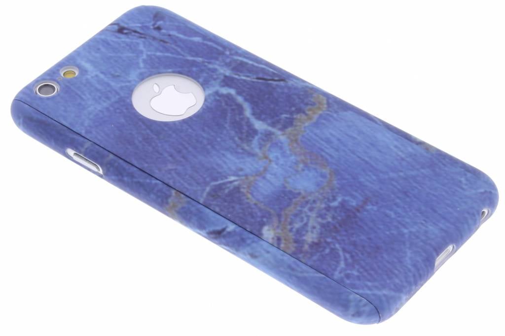 Image of Blauw marmer hardcase hoesje front + back voor de iPhone 6 / 6s