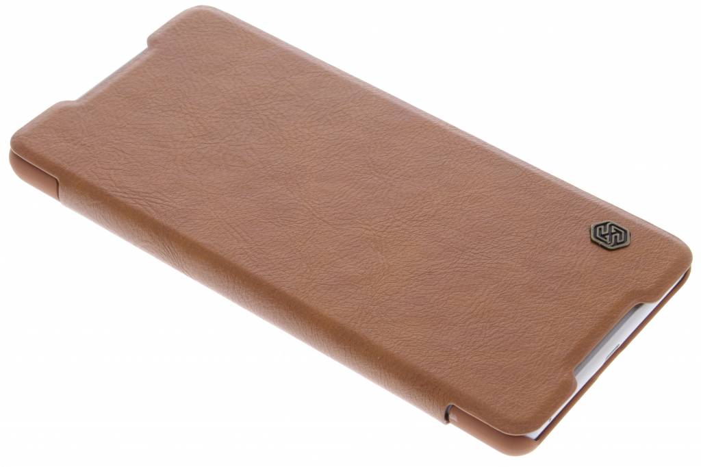 Image of Qin Leather slim booktype hoes voor de Sony Xperia C5 Ultra - Bruin