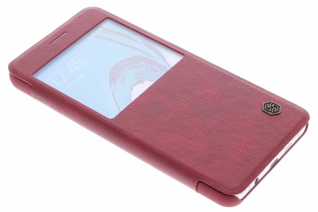 Image of Qin Leather Case met venster voor de Samsung Galaxy A7 (2016) - Red