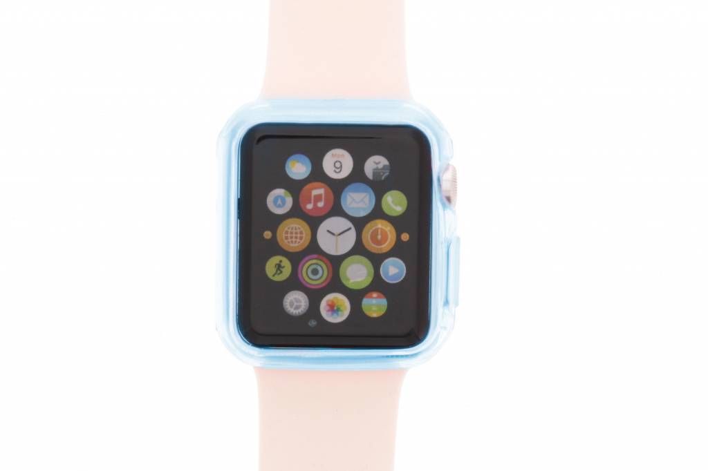 Image of Turquoise ultra thin transparant TPU hoesje voor de Apple Watch 42mm