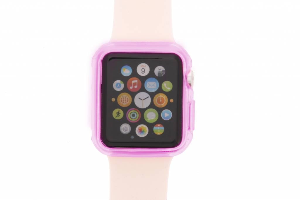 Image of Fuchsia ultra thin transparant TPU hoesje voor de Apple Watch 42mm