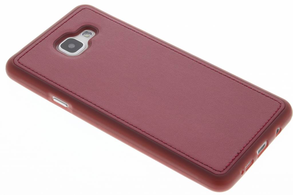 Image of Rode metallic lederen TPU case voor de Samsung Galaxy A7 (2016)