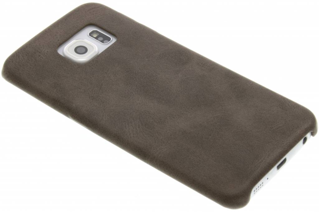 Image of Bruine TPU Leather Case voor de Samsung Galaxy S6 Edge