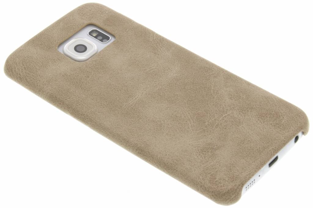 Image of Beige TPU Leather Case voor de Samsung Galaxy S6 Edge