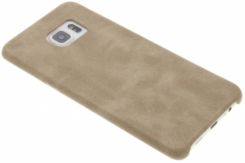 Image of Beige TPU Leather Case voor de Samsung Galaxy S6 Edge Plus