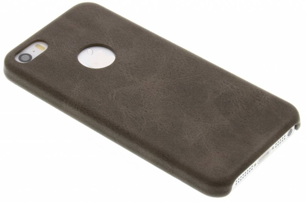 Image of Bruine TPU Leather Case voor de iPhone 5 / 5s / SE