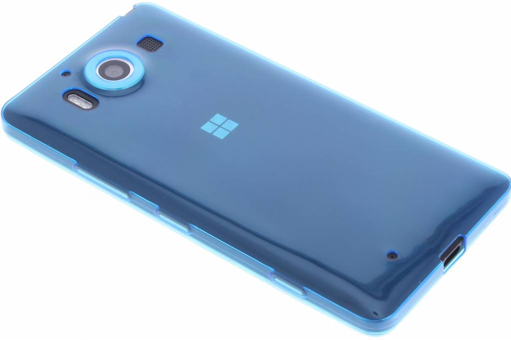 Image of Blauw ultra thin transparant TPU hoesje voor de Microsoft Lumia 950