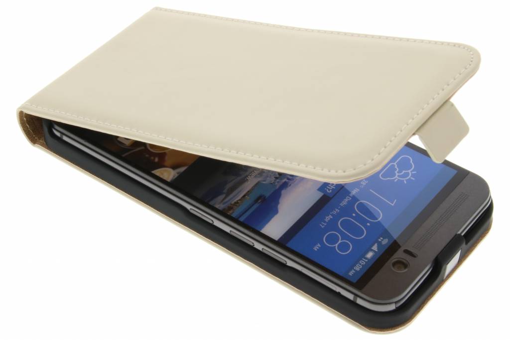 Image of Luxe Flipcase voor de HTC One M9 Plus - Gebroken wit