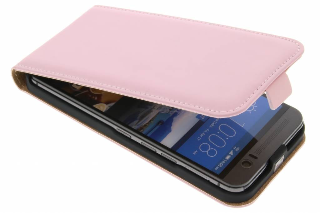 Image of Luxe Flipcase voor de HTC One M9 Plus - Poederroze