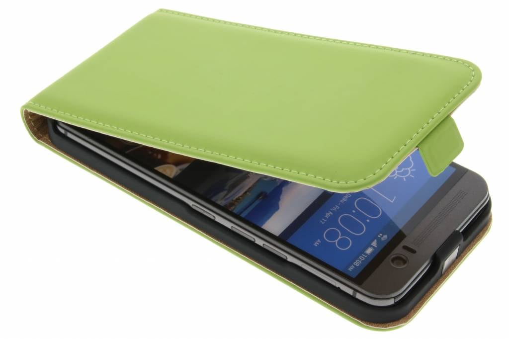 Image of Luxe Flipcase voor de HTC One M9 Plus - Groen