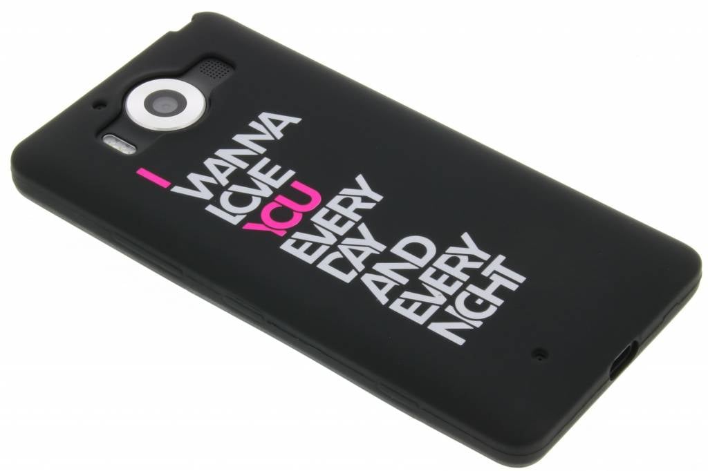 Image of I wanna love you glow in the dark TPU case voor de Microsoft Lumia 950