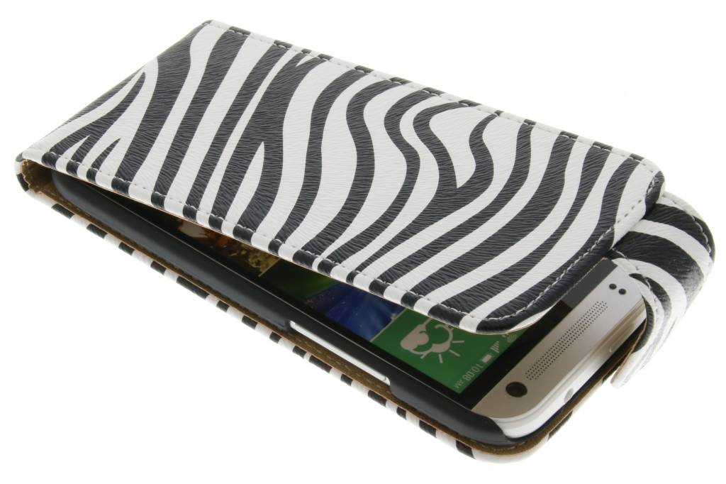 Image of Witte zebra flipcase voor de HTC One Mini 2