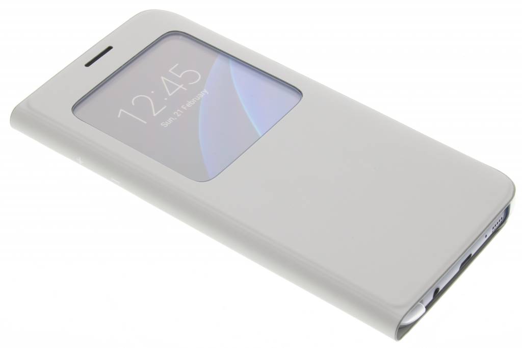 Image of originele S View Cover Canvas voor de Samsung Galaxy S7 Edge - Zilver