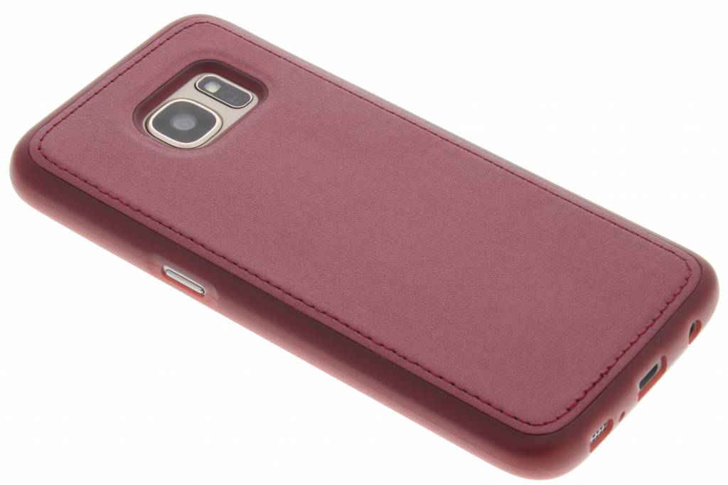 Image of Rood metallic lederen TPU case voor de Samsung Galaxy S7
